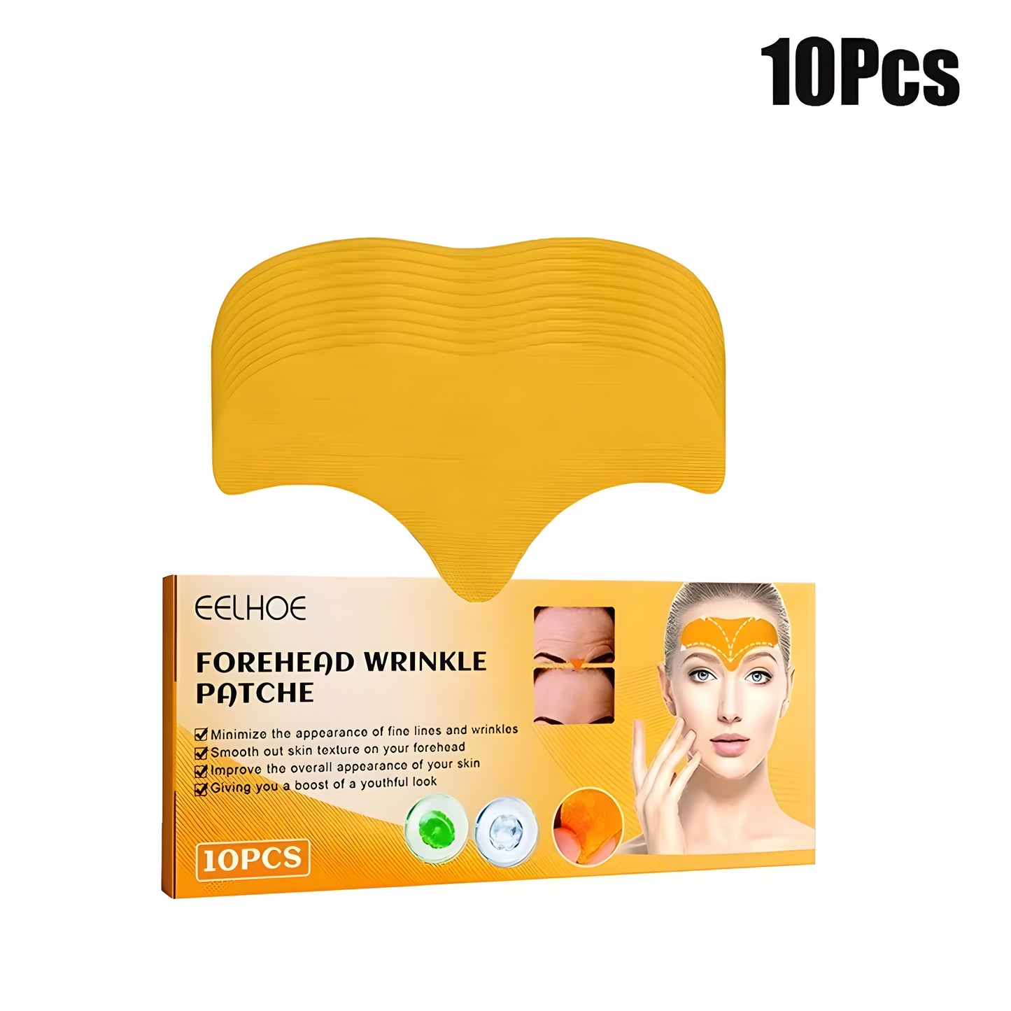 💆♀️ Parches Antiarrugas para la Frente – 10 unidades