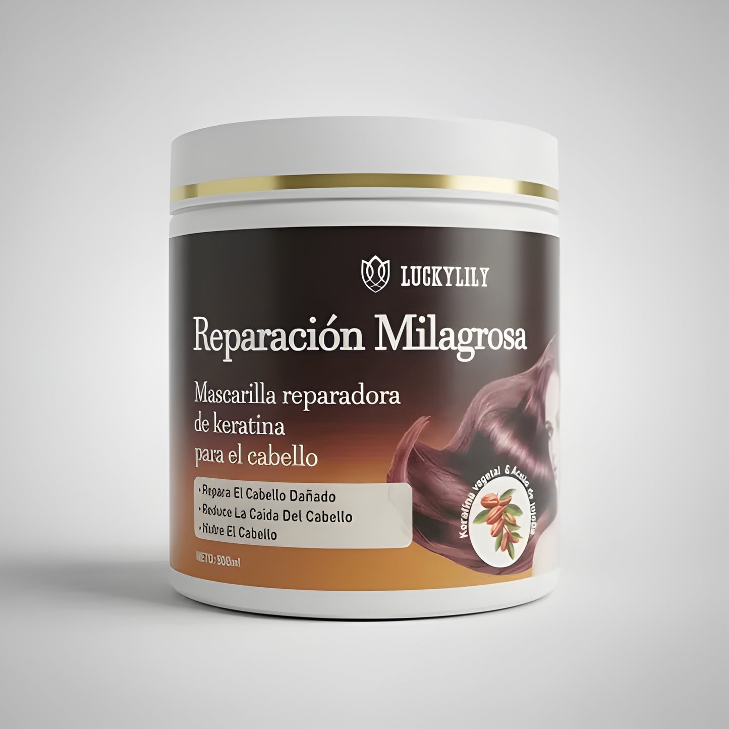 🌿 Mascarilla Reparadora Keratina Luckylily 500 ml | Nutrición y Restauración Capilar
